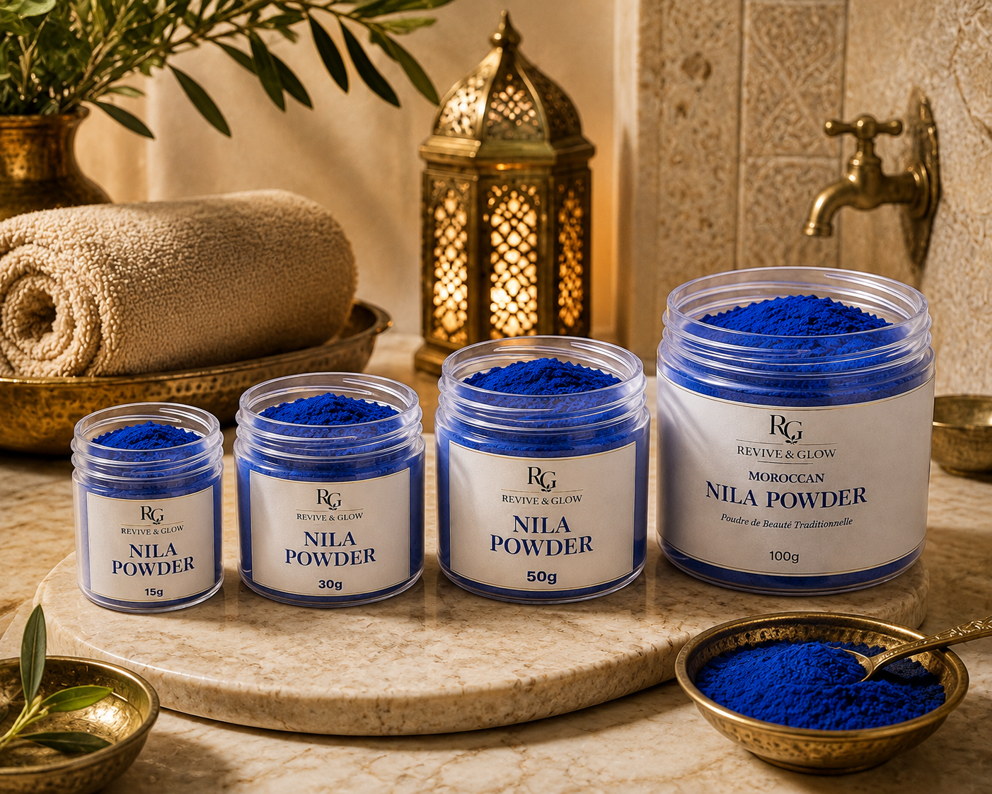 Moroccan Nila Powder – Traditional Blue Beauty Powder