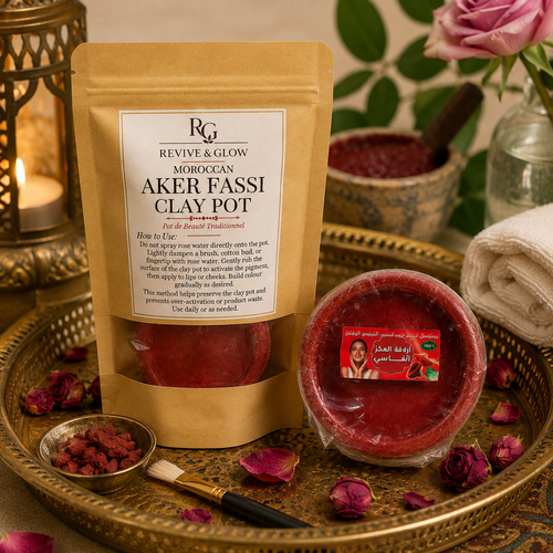 Aker Fassi Clay Pot – Traditional Moroccan Beauty Vessel