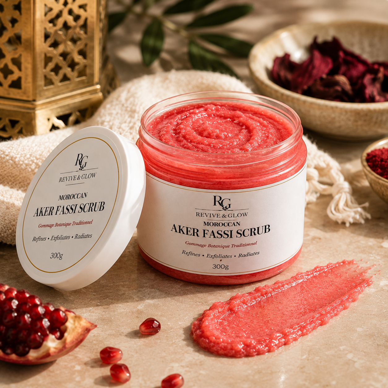 Aker Fassi Scrub – Moroccan Red Glow Exfoliating Treatment