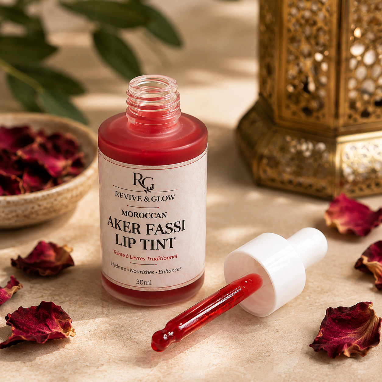 Aker Fassi Lip Tint – Natural Moroccan Red Tint (30ml)